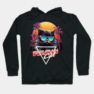 Retro Wave Persian Cat Miami Shirt Hoodie